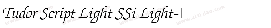 Tudor Script Light SSi Light字体转换